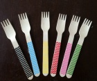 Color Print Wooden Knife & Fork & Spoon