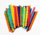 Colorful Wooden Ice Cream Stick with Curve Edge