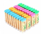 Wooden & Bamboo Toothpicks with 80PCS/Color Bottle