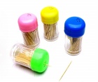 Wooden & Bamboo Toothpicks with 200PCS/Color Bottle