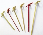 Single Flower Bamboo Skewer Stick