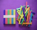 Colorful Wooden Ice Cream Stick with Straight Edge
