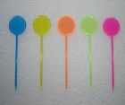Round Head Shaped Plastic Cocktail Stick