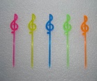 Music Notes Shaped Plastic Cocktail Stick