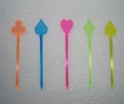 Playing Card Shaped Plastic Cocktail Stick
