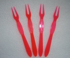 Long Fork Shaped Plastic Cocktail Stick